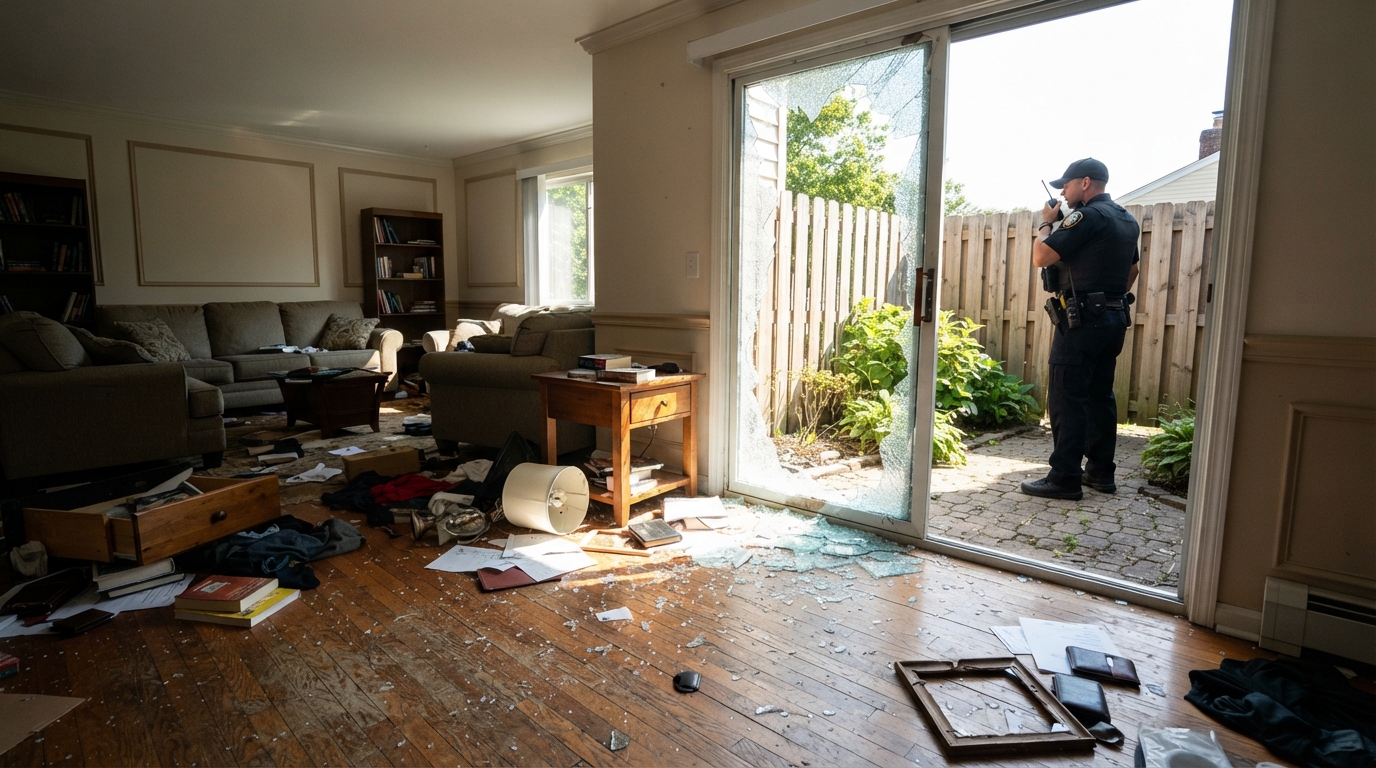 Plainview NY condo owner documenting theft and vandalism damage for an insurance claim