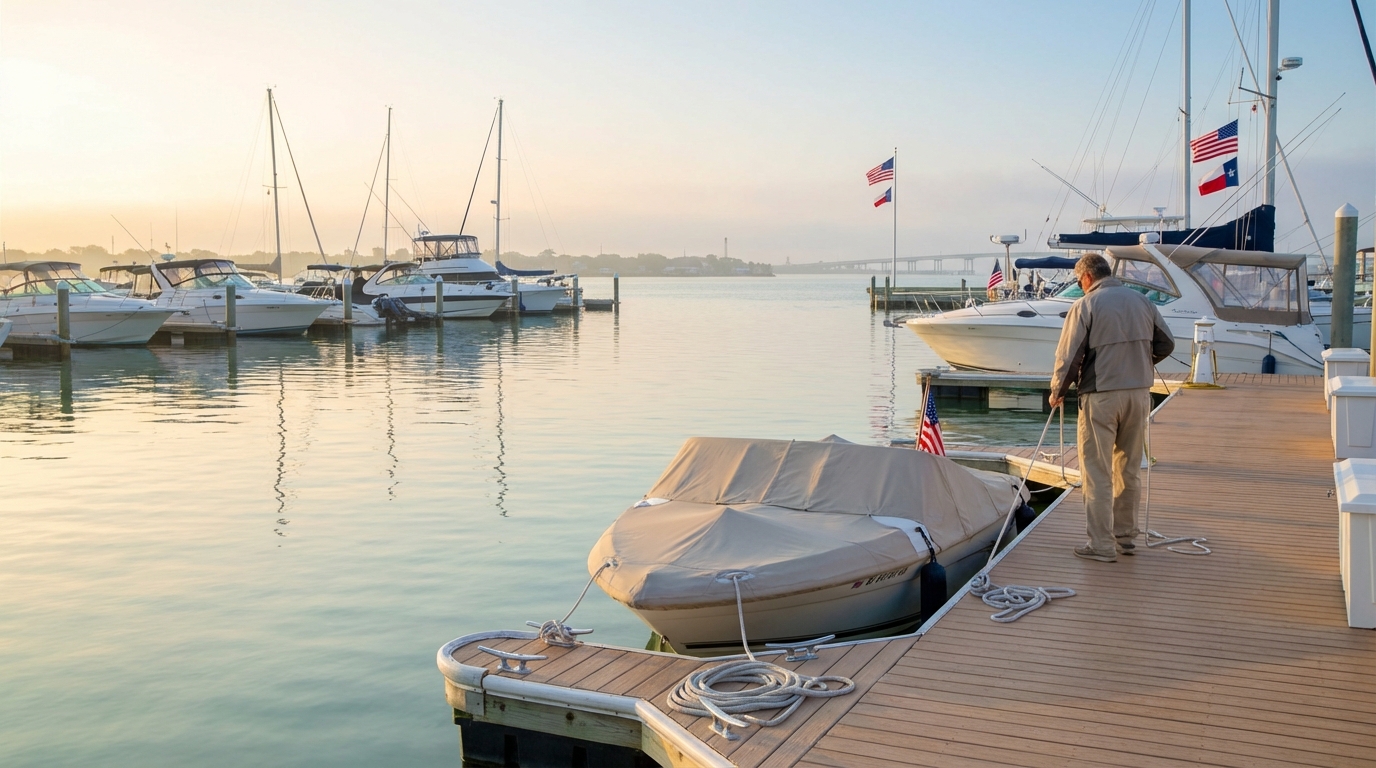 Boat insurance in Clear Lake Shores TX for marinas on Clear Lake and Galveston Bay