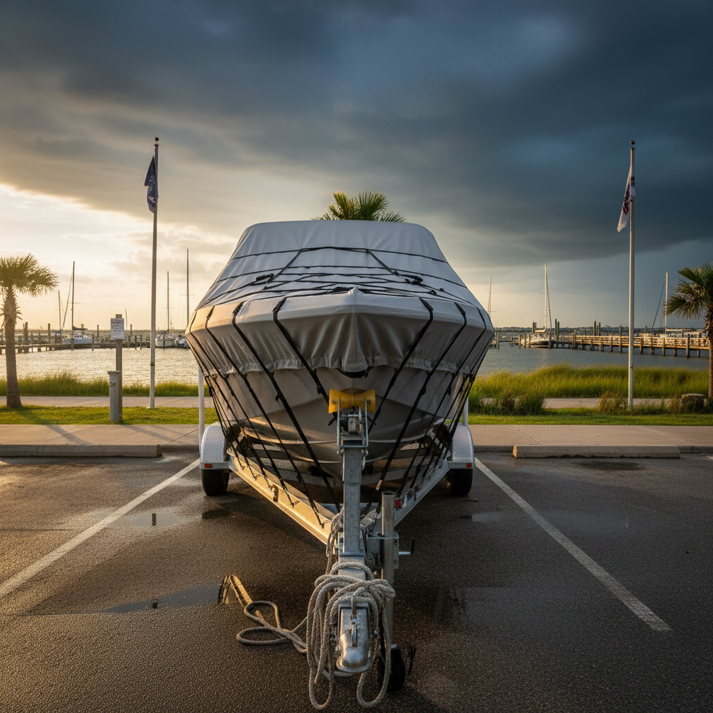 Dickinson, TX boat damage example for Comprehensive & Collision claim documentation and repair