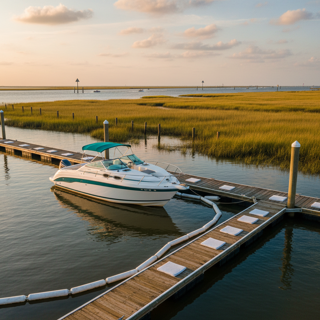 Boat Pollution Liability claim documentation and spill response steps in Dickinson, TX