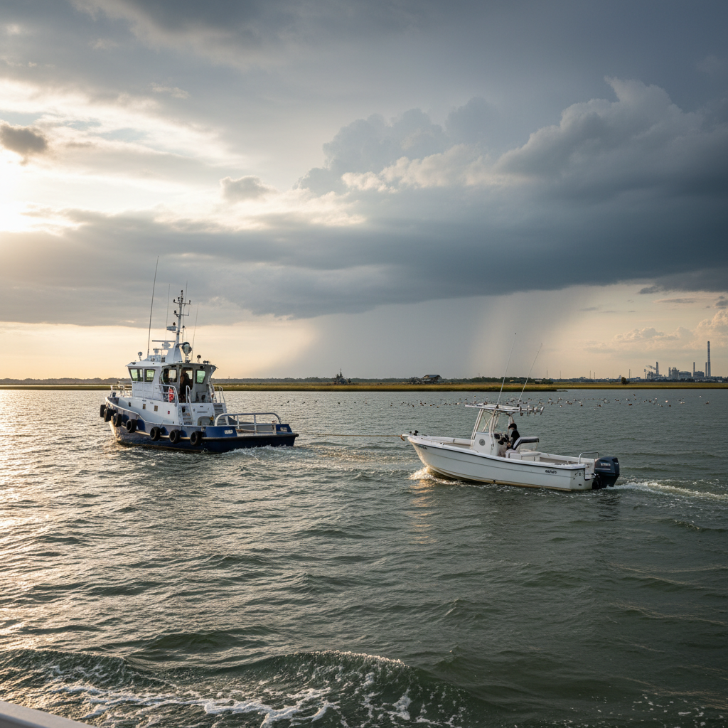 Boat towing assistance coverage in Dickinson, TX near Dickinson Bayou