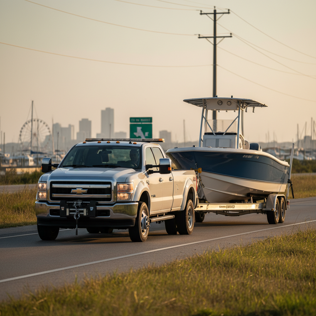 On-water towing assistance coverage for Friendswood, TX boaters near Clear Lake