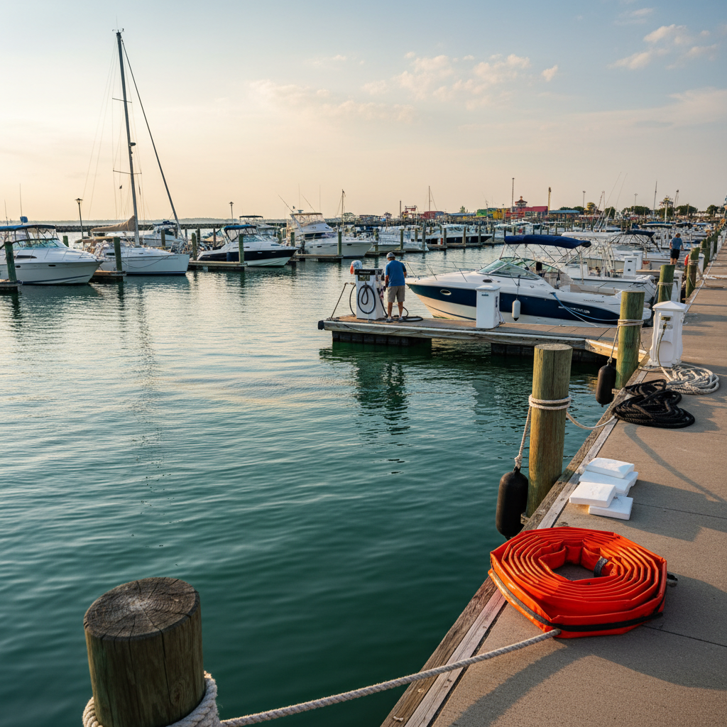 Kemah, TX marina docks where boat Pollution Liability insurance may be required