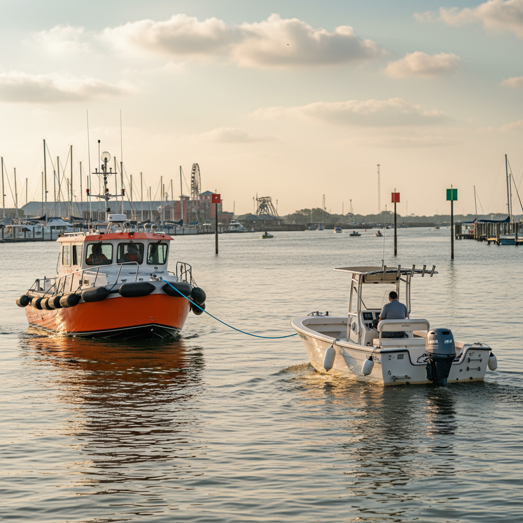 Boat insurance towing assistance claim help in Kemah, TX on Galveston Bay