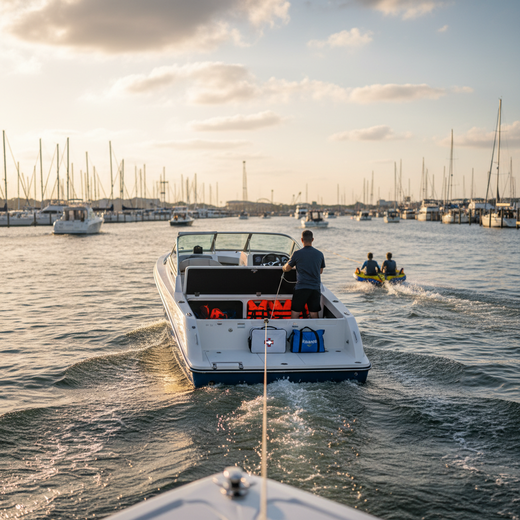 Kemah, TX boat owners discussing Water Sports Coverage options