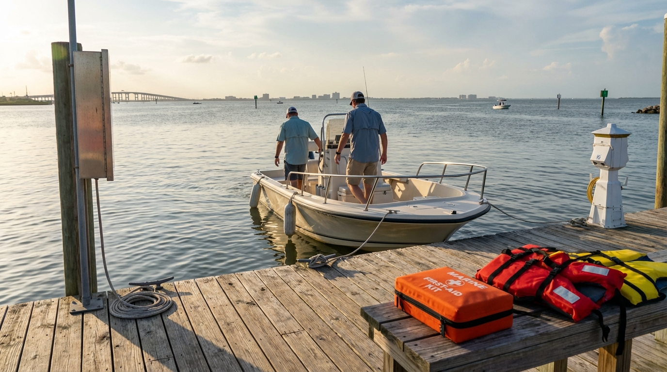 La Marque, TX boating injury scenario showing Medical Payments coverage on a boat policy
