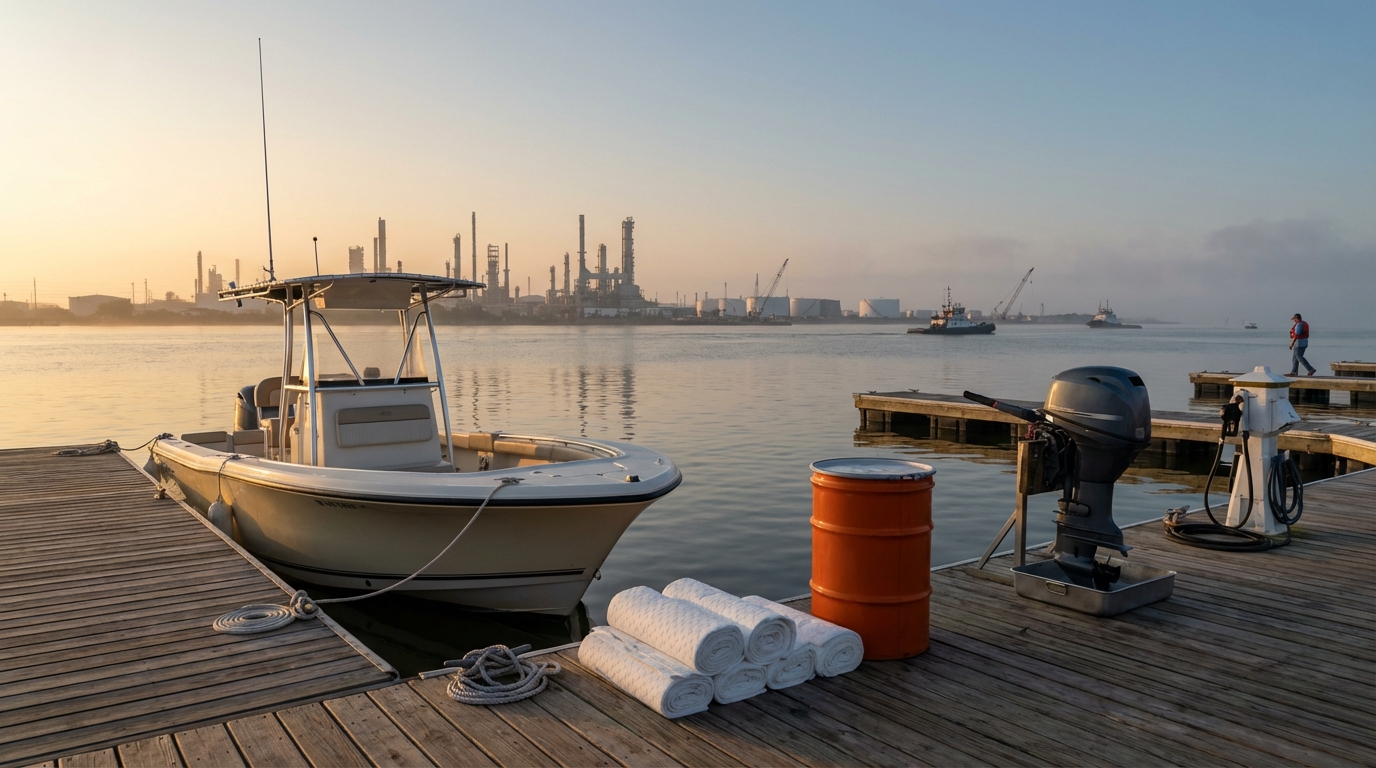 Boat fuel spill response and Pollution Liability claim guidance for La Marque, TX owners
