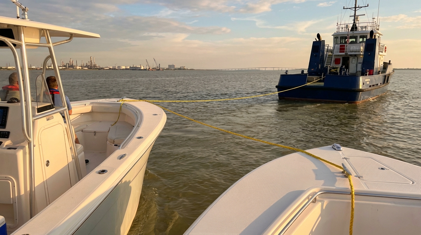 Boat insurance towing assistance documentation and receipts in La Marque, TX