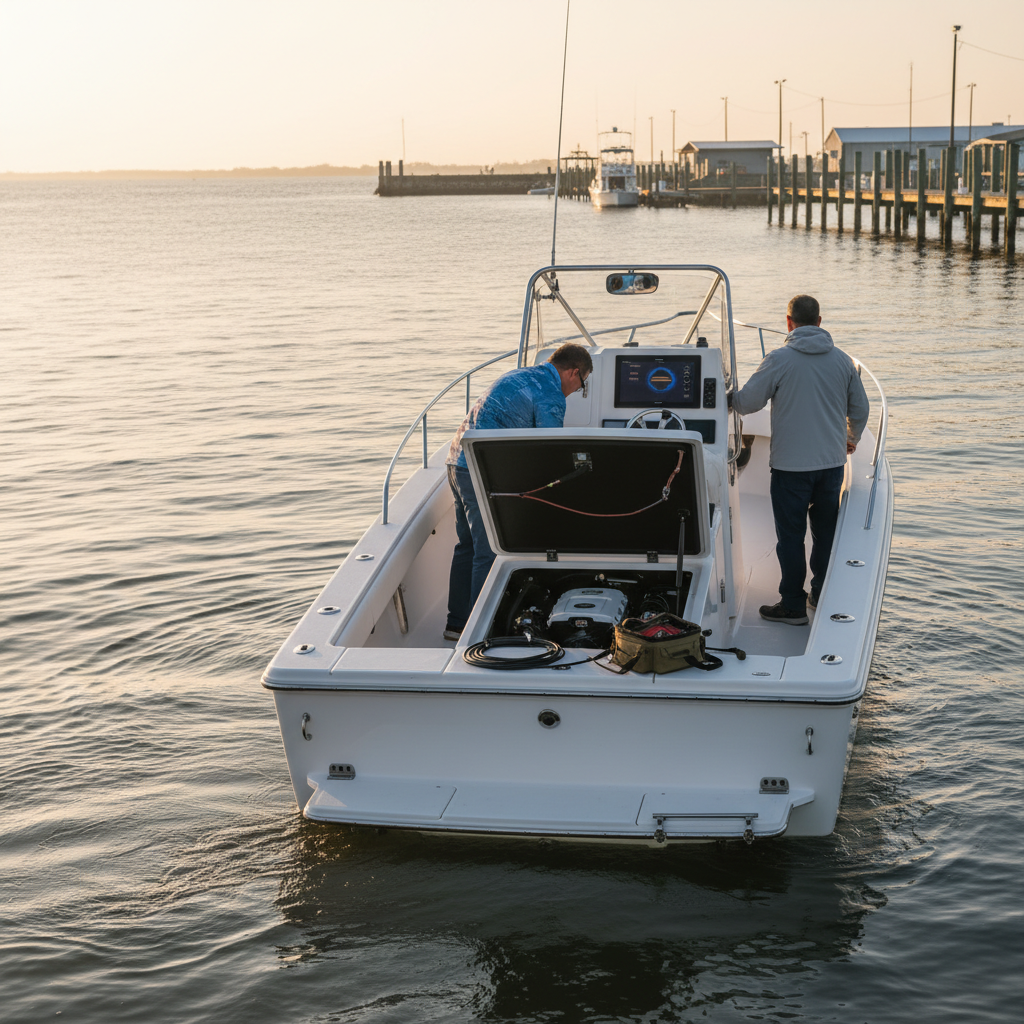League City, TX boat owner reviewing mechanical breakdown coverage options before boating on Galveston Bay