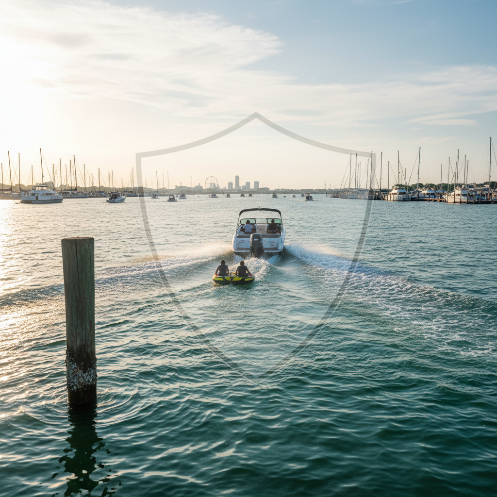Water sports coverage for tubing and wakeboarding in League City, TX on Clear Lake