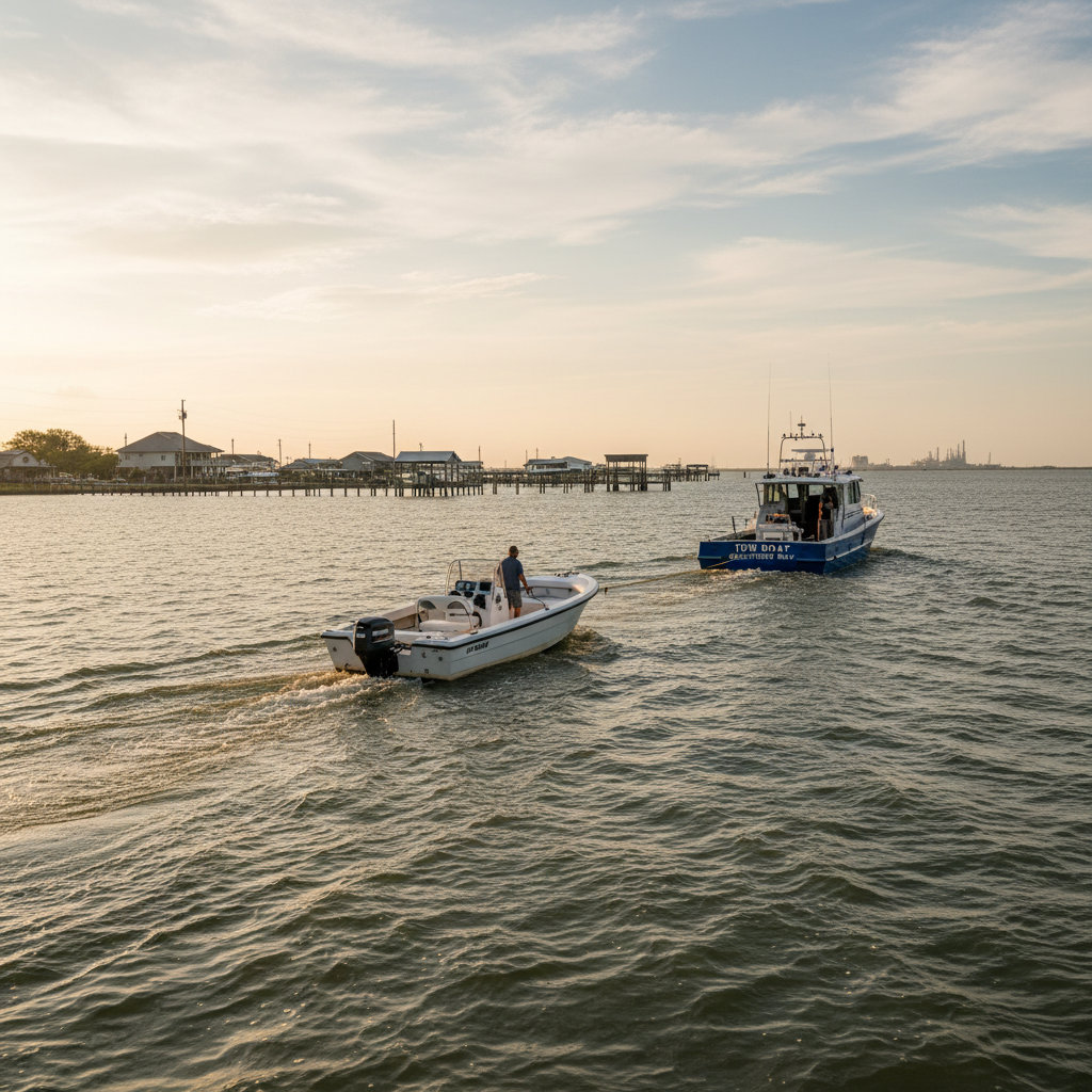 On-water towing assistance coverage for boaters in San Leon, TX