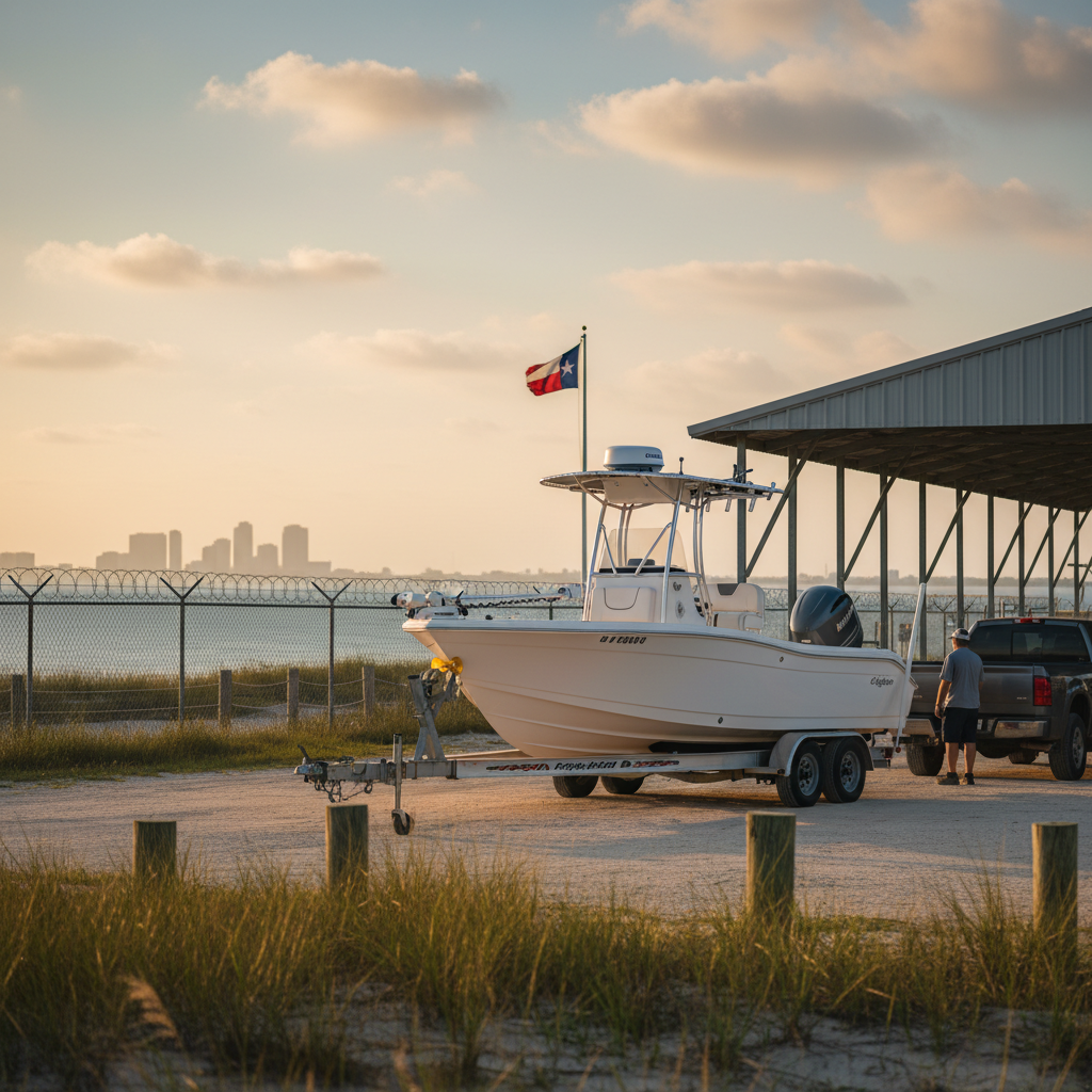 Reviewing hull coverage options near Santa Fe, TX before heading to Galveston Bay