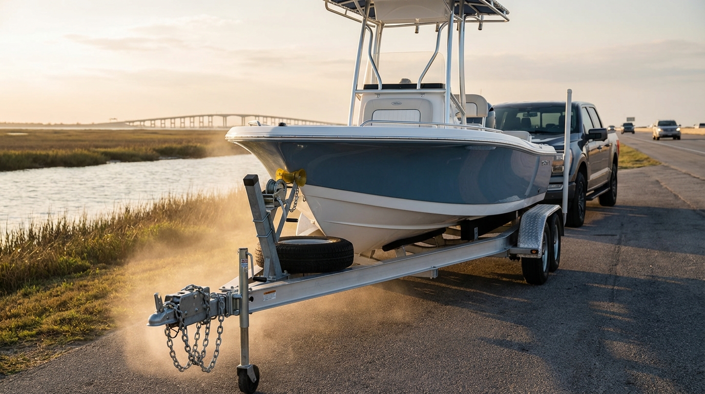 Boat trailer coverage protection in Texas City, TX near coastal launch areas