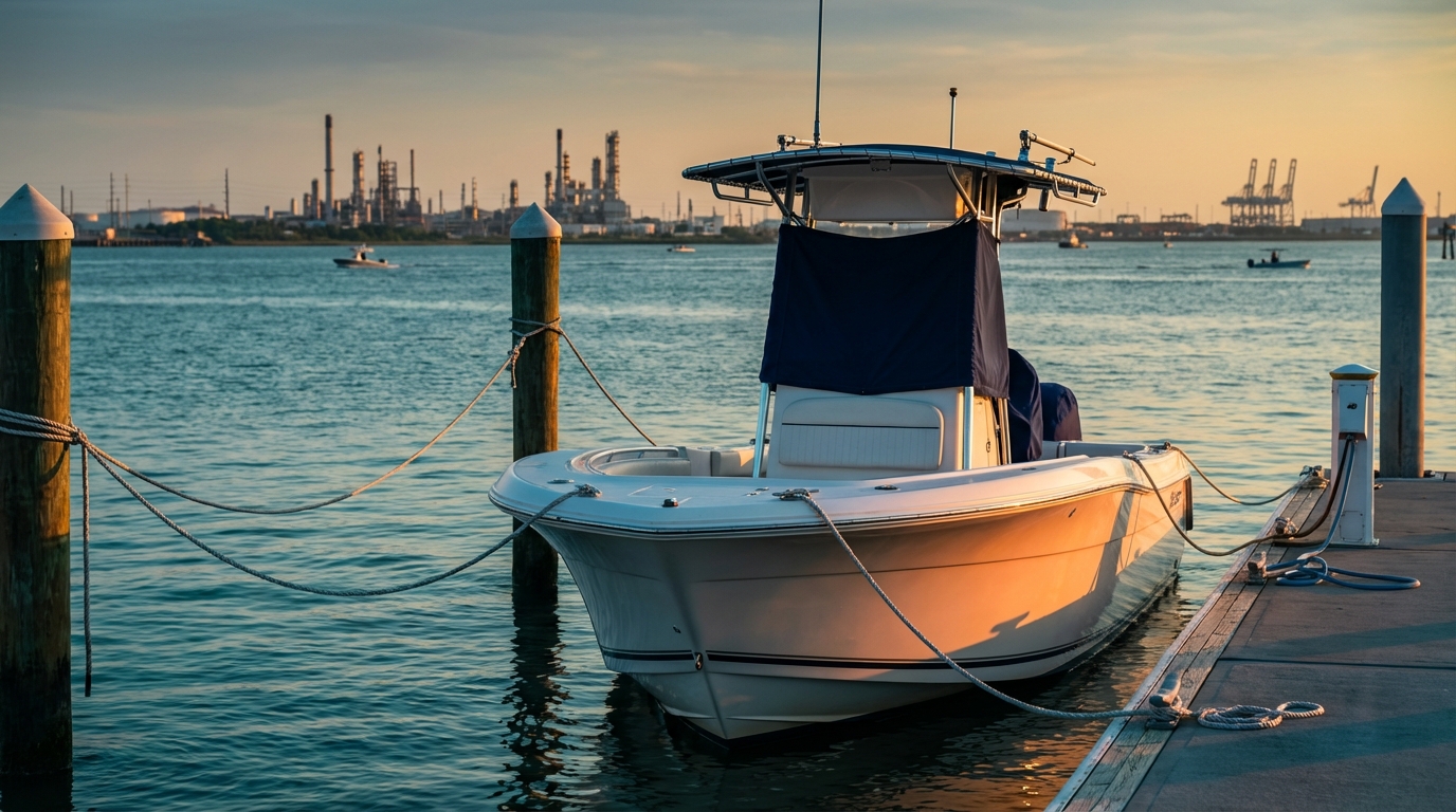 Texas City boat policy options like hull, liability, towing assistance, and uninsured boater coverage
