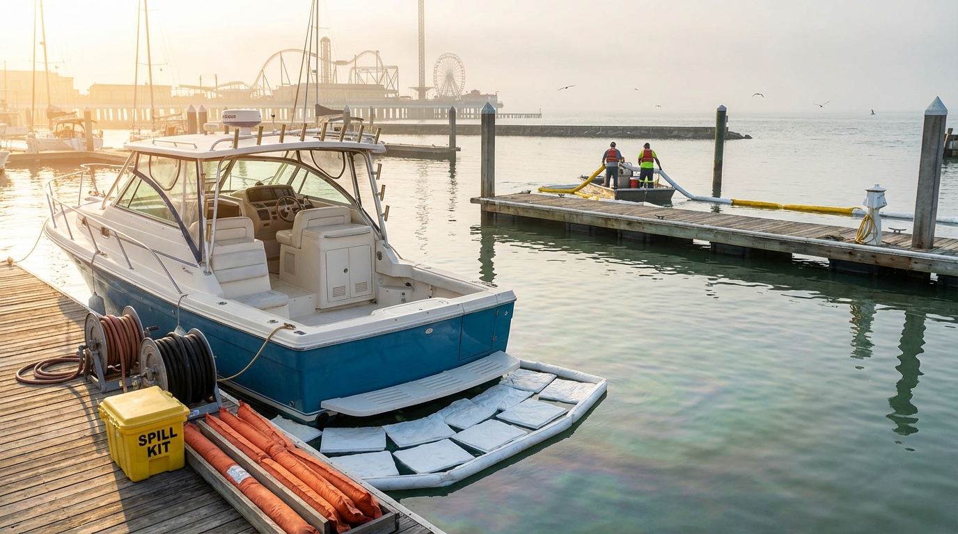 Boat insurance policy review in Galveston focusing on pollution liability limits and endorsements