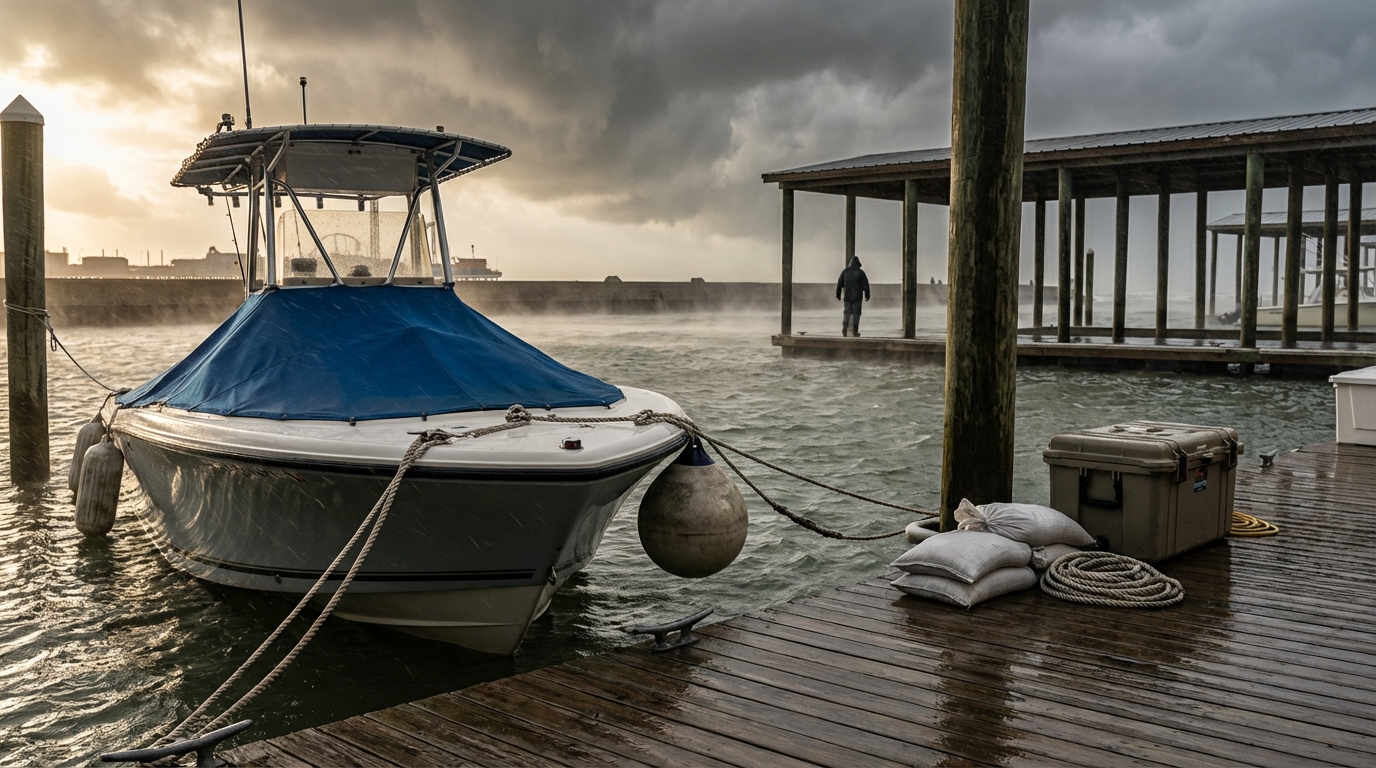 Boat insurance policy named storm deductible example for Galveston TX boat owners