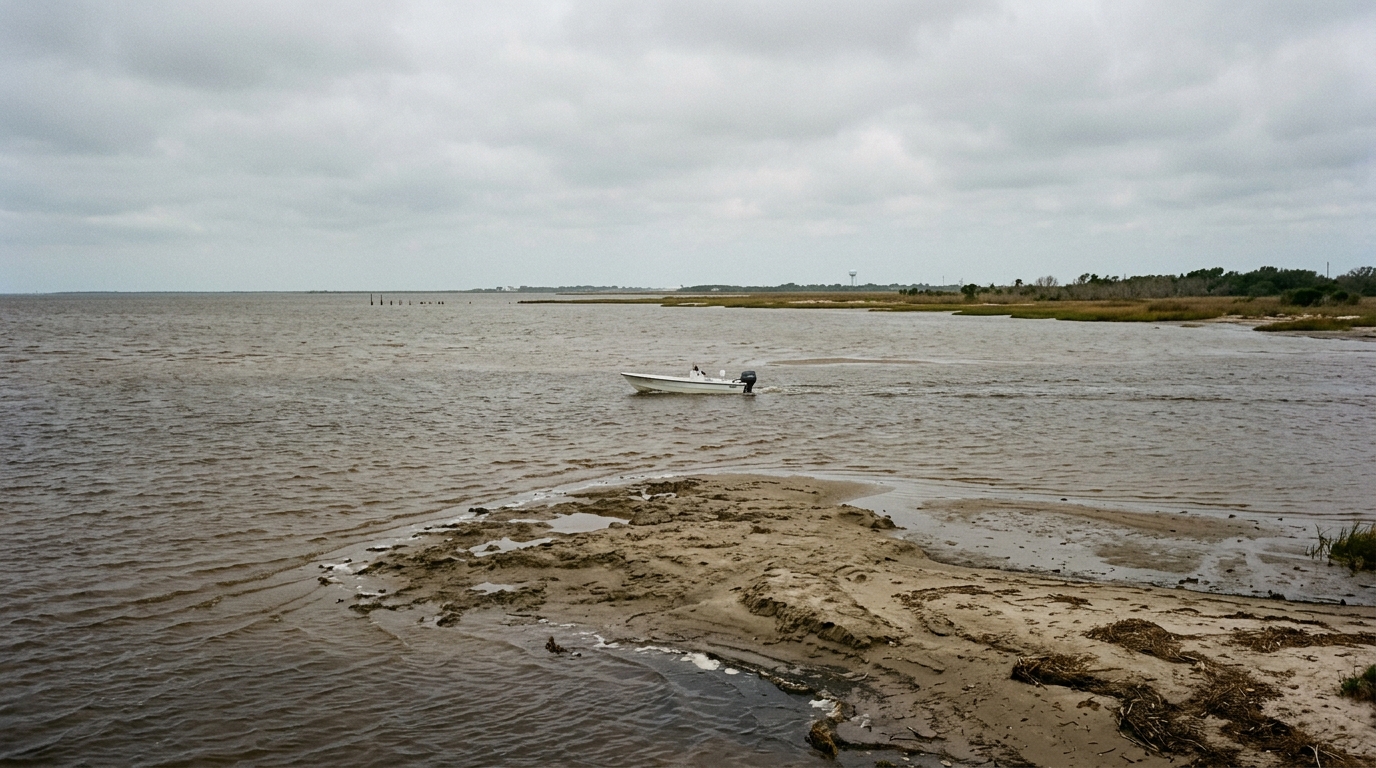 A boat captain using a chartplotter and paper charts to safely navigate a boat through a shallow channel