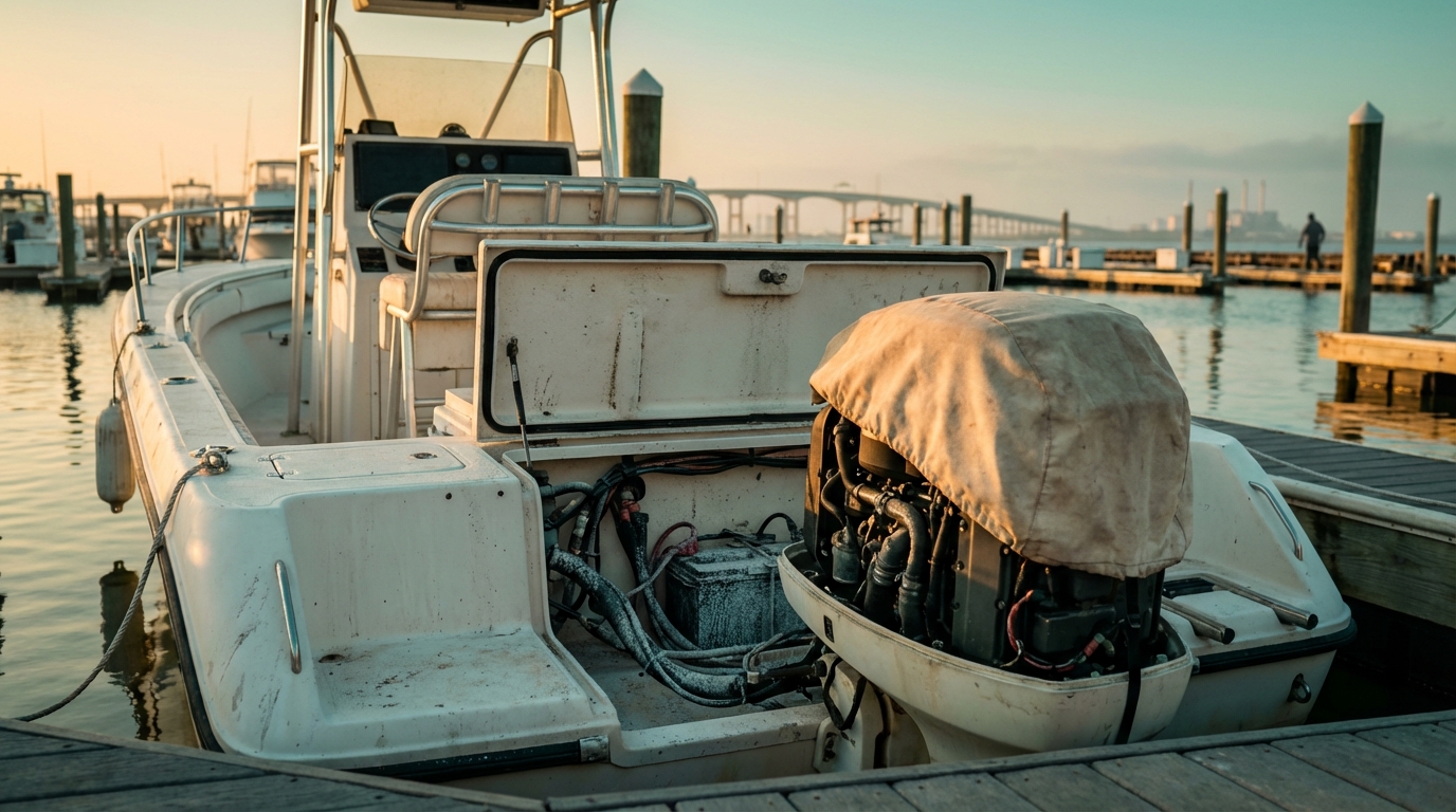 Galveston Bay boating lifestyle with center console and outboard reliability planning