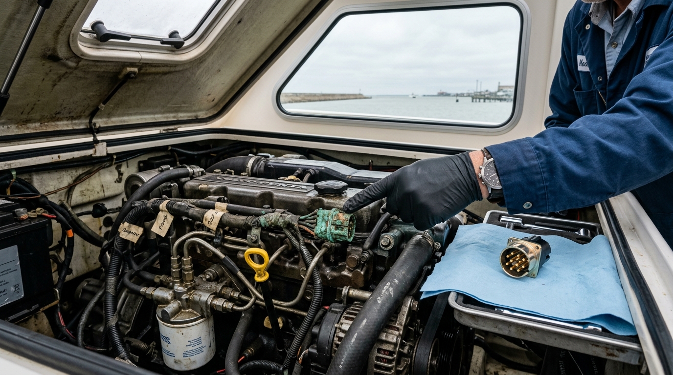 Boat engine mechanical breakdown versus wear and tear comparison in Galveston Texas