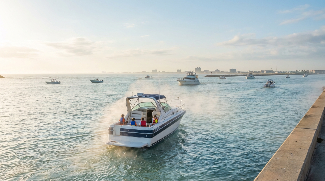 Boat collision on Galveston Bay explaining uninsured boater coverage