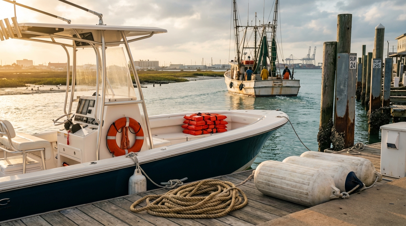 Boat liability coverage protection for a docking incident in Galveston, TX marina