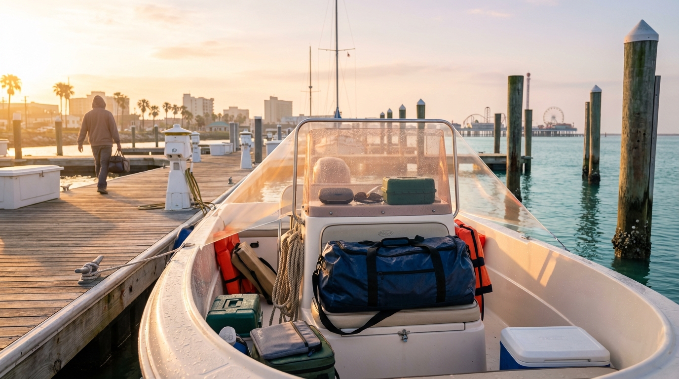 Personal effects boat insurance coverage for fishing gear and electronics in Galveston, TX