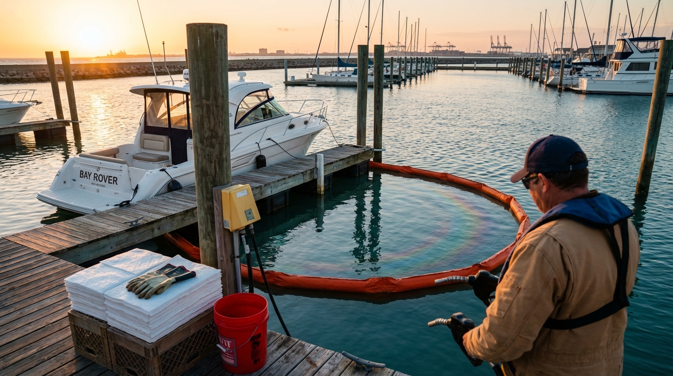 Pollution liability boat insurance protection for fuel spills in Galveston, TX marinas