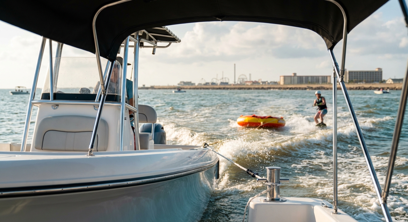 Water sports coverage for tubing and wakeboarding liability in Galveston TX