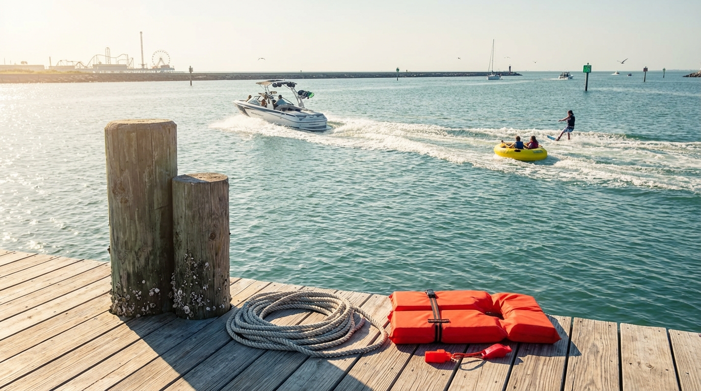 Boat insurance claim help for towed water sports accidents in Galveston Texas
